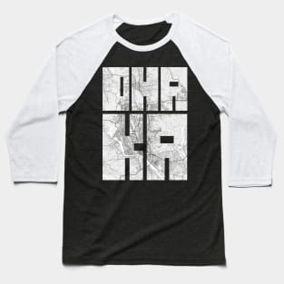 Dhaka, Bangladesh City Map Typography - Light Baseball T-Shirt